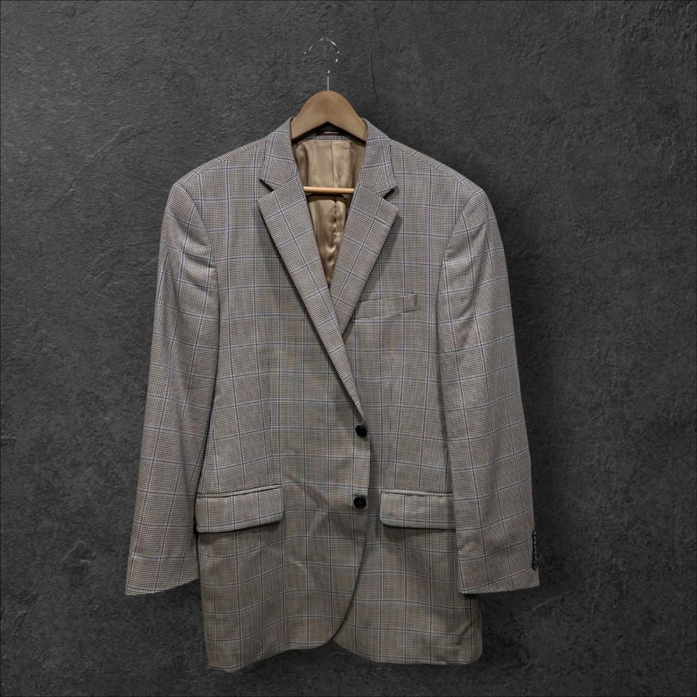 Peter MillarMens Glen Plaid Two Button Blazer Sport Coat Size 44T